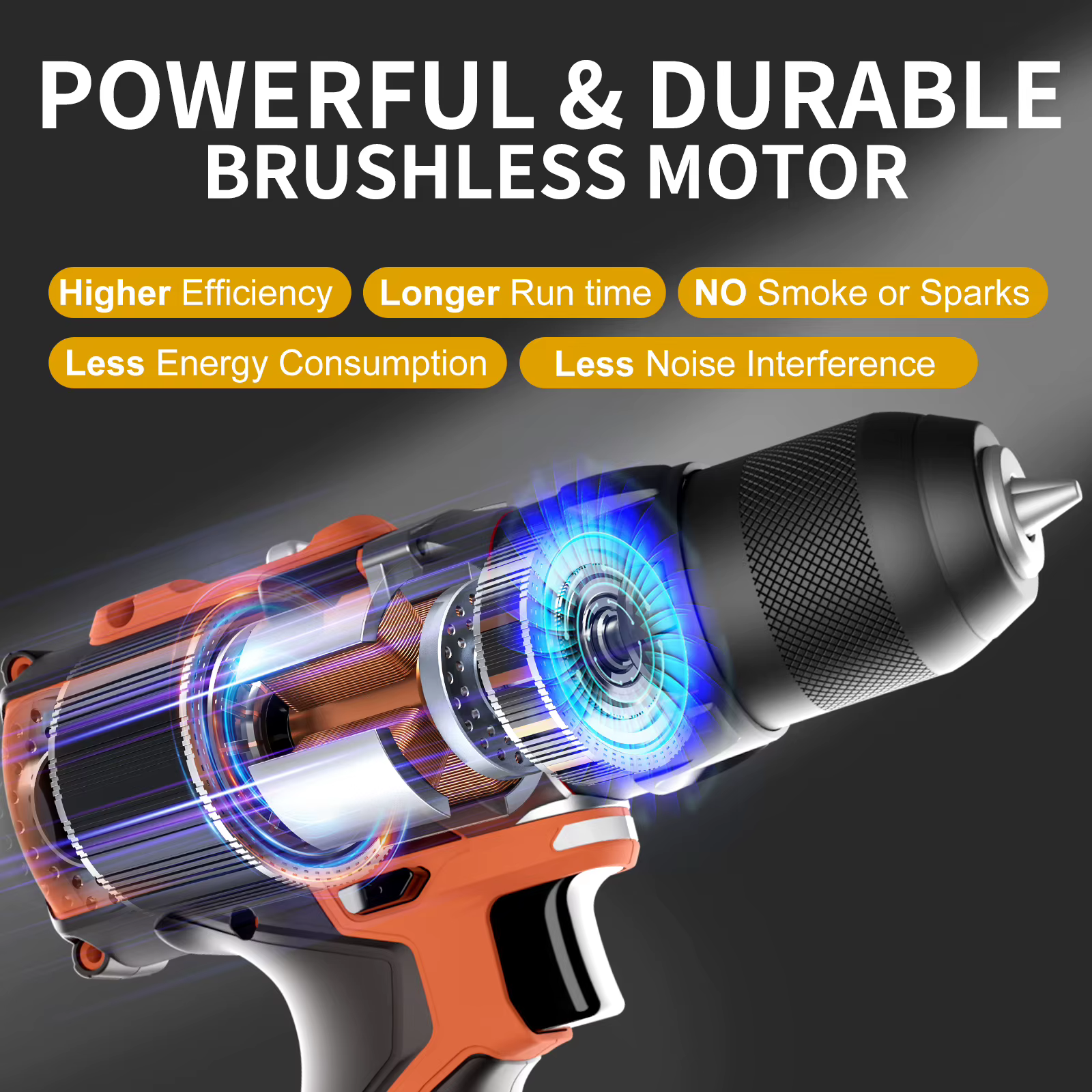 Perceuse sans fil personnalisée PA4501HB-W-2D-1