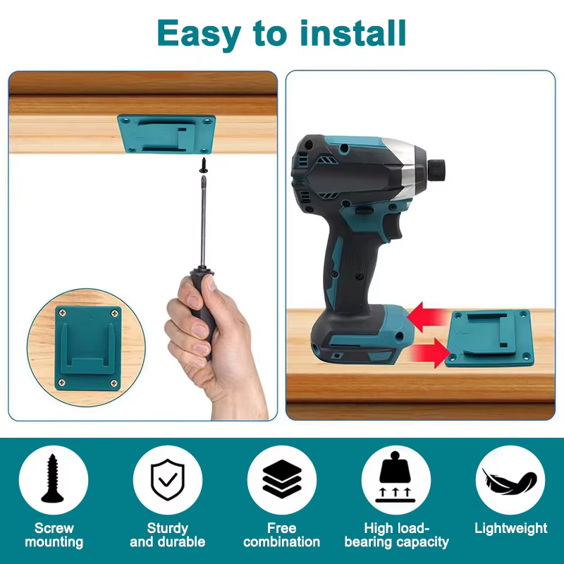 Paquet de 5 support de stockage de batterie pour Makita 14.4V 18V Li-ion