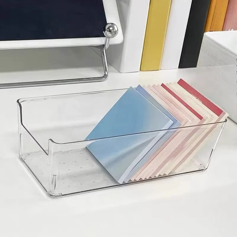 Boîte de rangement transparente multifonctionnelle-bureau de bureau Durable