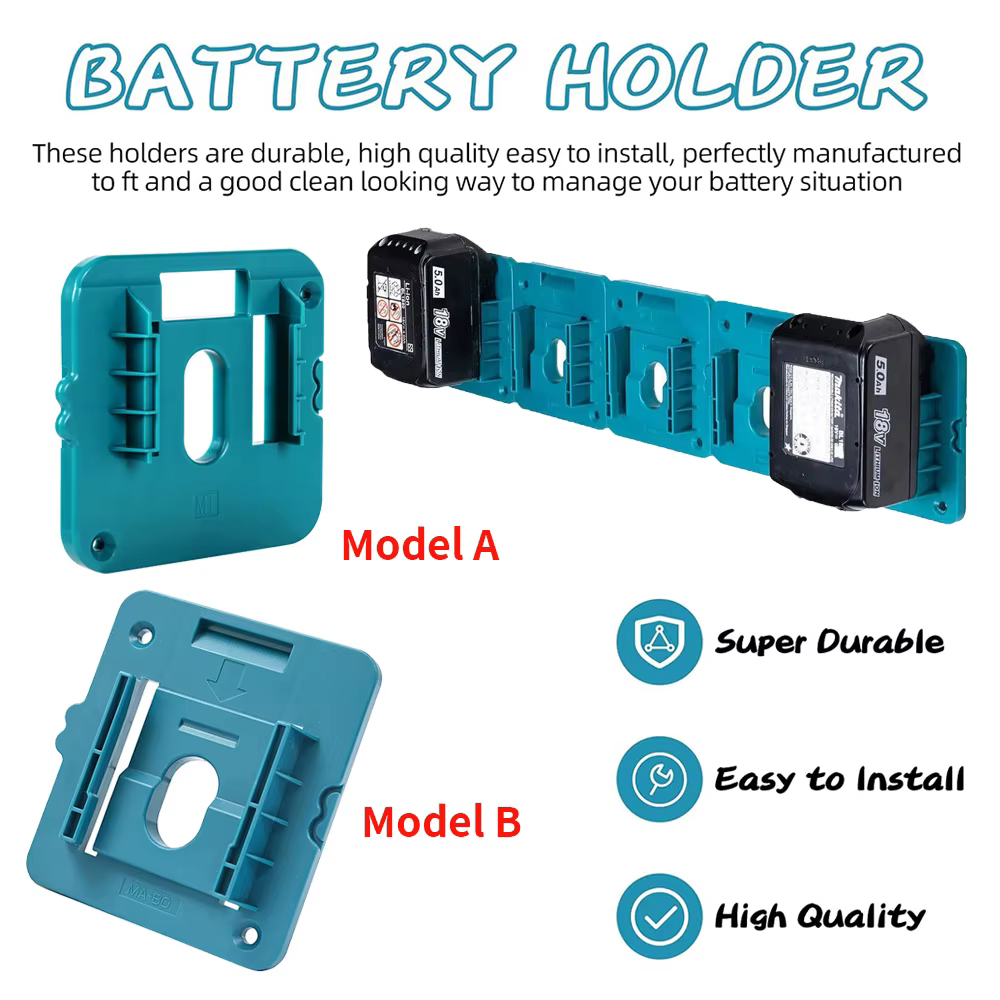 5 pièces support de batterie pour Makita 18V Li-ion