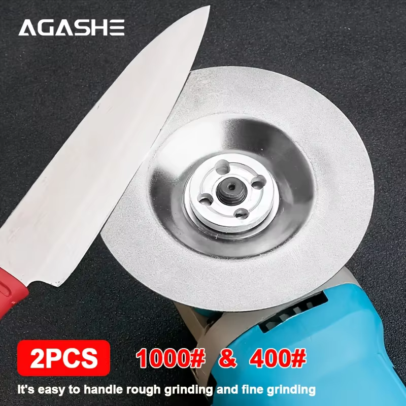 2 lames de meulage en verre diamanté pour carrelage