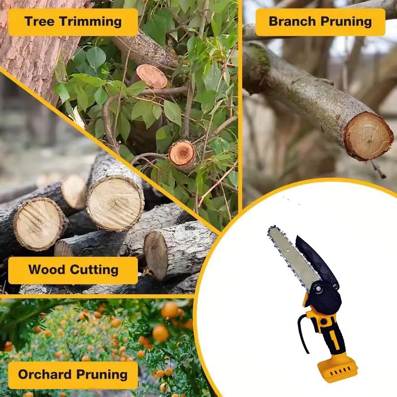 Pour DeWALT 18V 20V batterie 6 pouces scie à chaîne électrique sans fil Mini tronçonneuse Portable travail du bois jardin bûche outils électriques