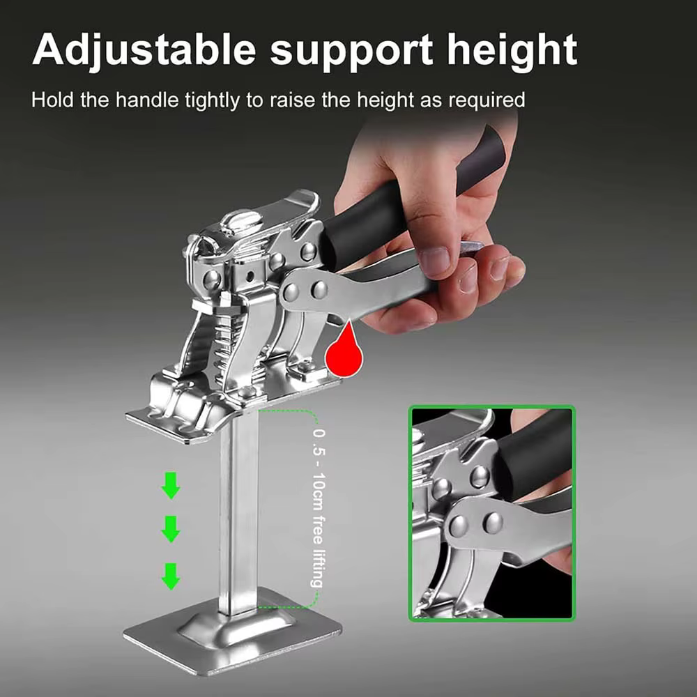 Nouvel outil de levage manuel, cric à bras ergonomique, pour panneaux de porte, plaques de plâtre, armoires, réglage de hauteur de carreaux, outils d'élévation