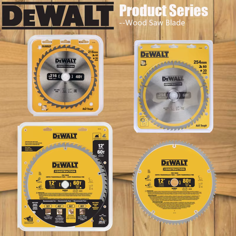 DEWALT – série de lames de scie à bois en alliage dur 216/254/305MM 40T/60T/80T DT1953 DT90250 DW3126 DW3128