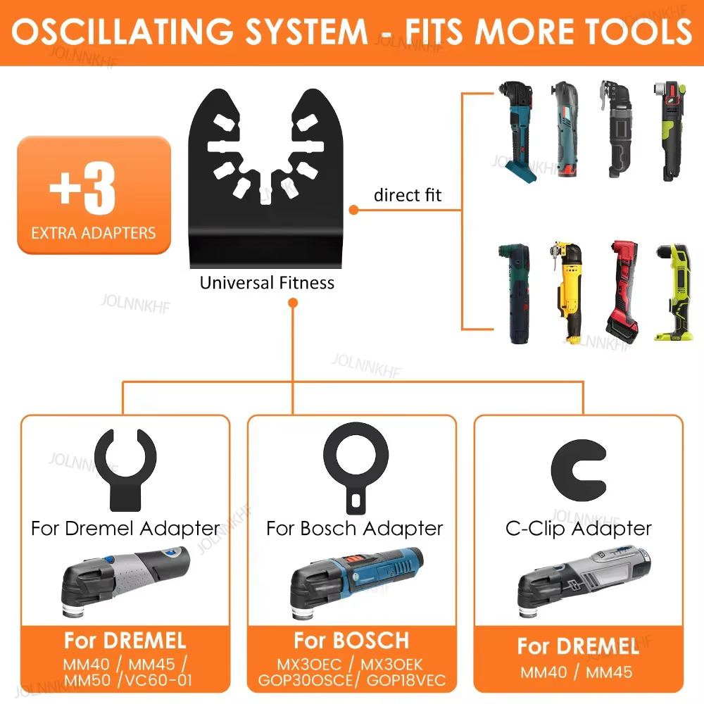 Lames de scie oscillante 10 pièces, à dents japonaises et bord en arc, pour outils multifonctions, pour une coupe propre du bois et du plastique