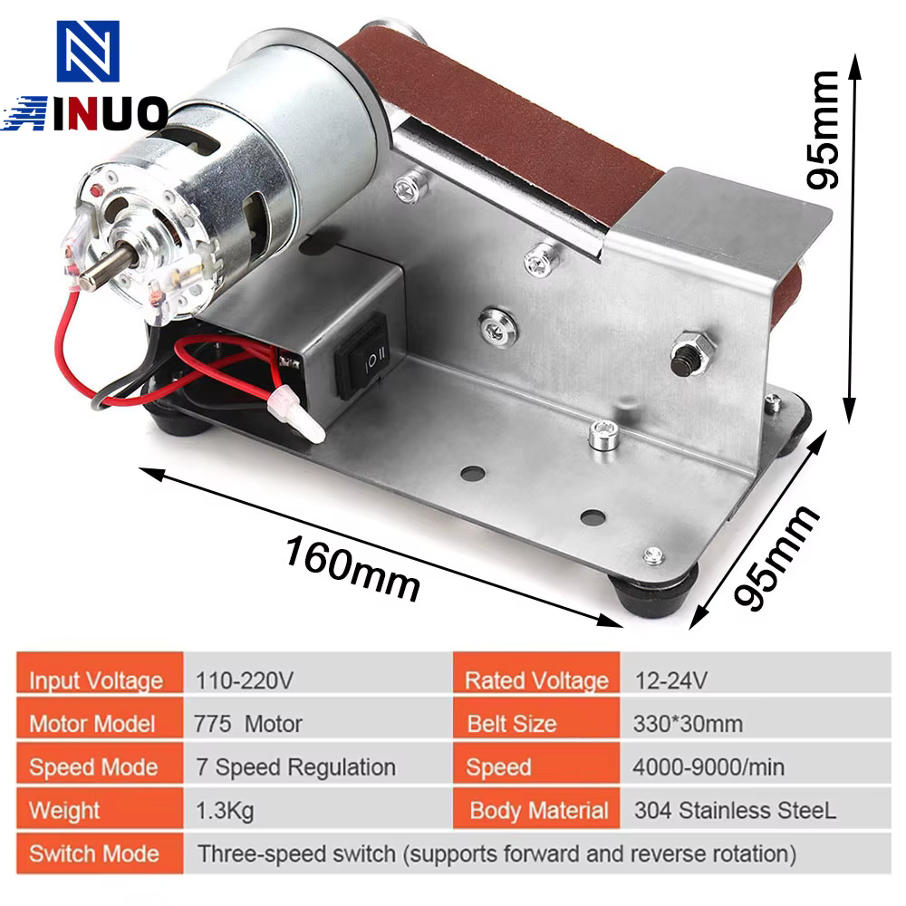 Polisseuse électrique bricolage，110/220V，mini ponceuse à bande