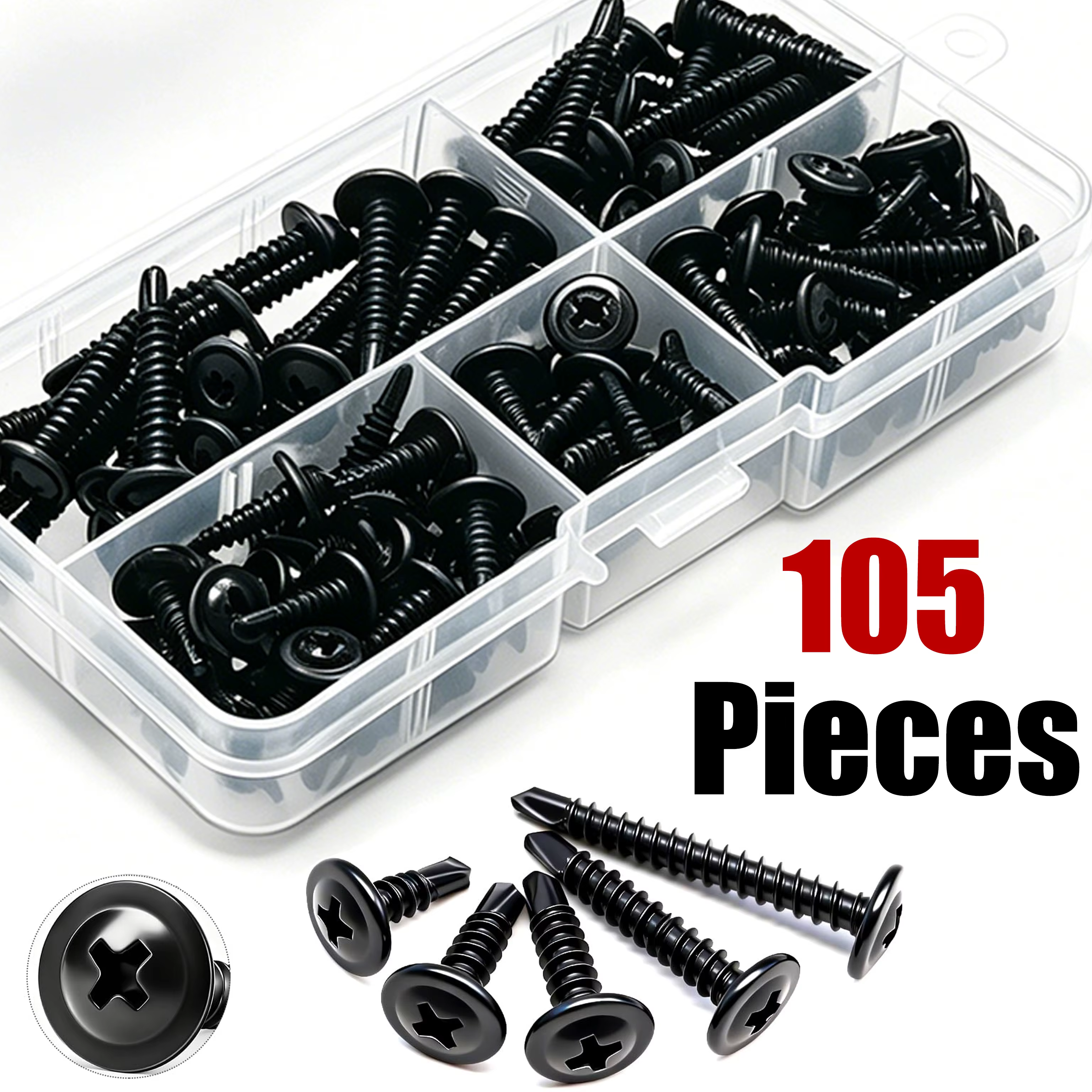 105 pièces # 8 vis autotaraudeuses