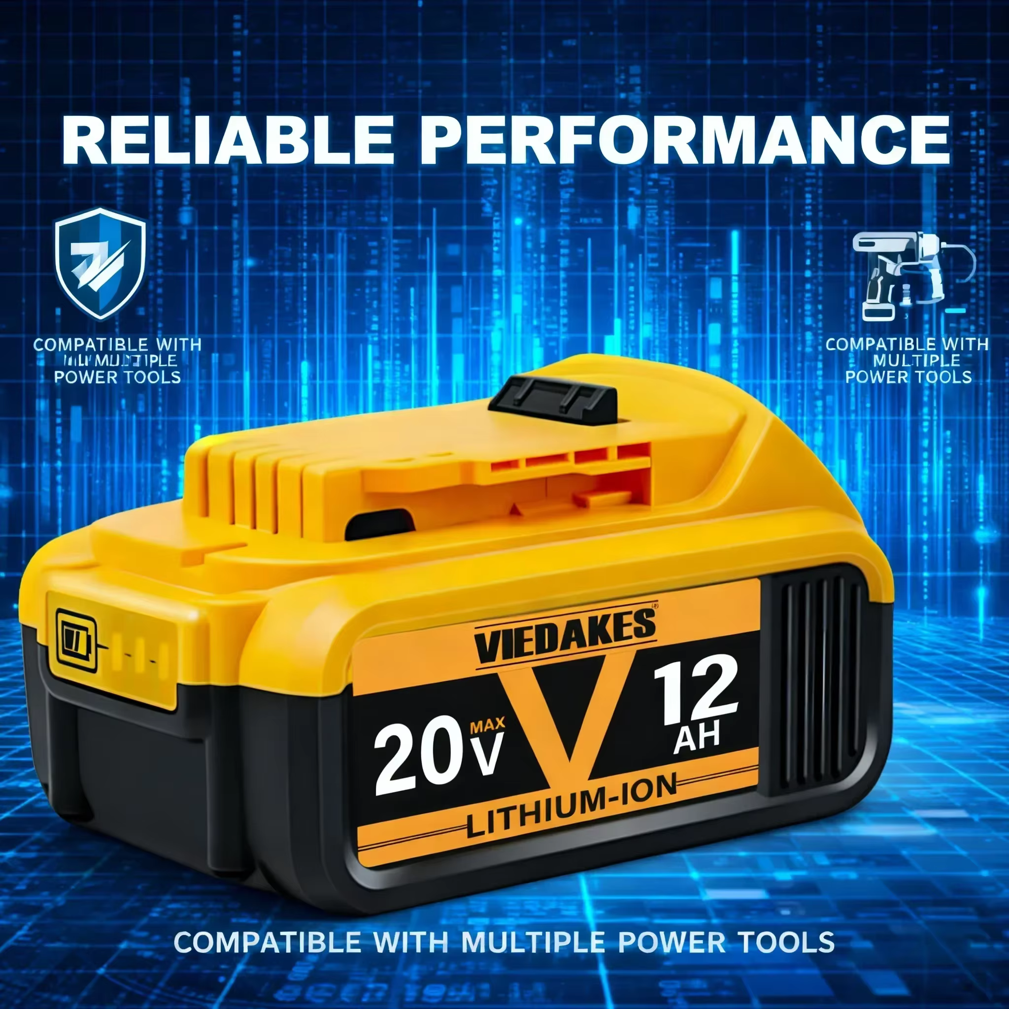 Batterie 20V 12Ah pour outils électriques DeWalt DCF887 DCG405 ✅