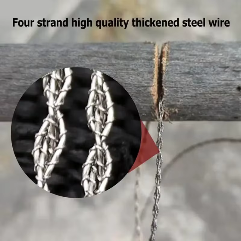 Fil de scie de survie, câble de sauvetage tiré à la main pour couper des tuyaux en PVC