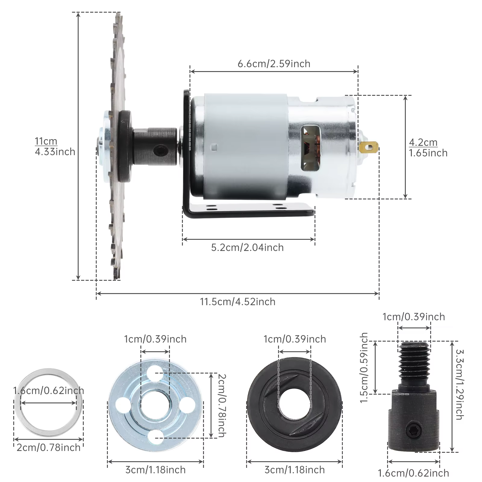 Kit moteur RS775 12/24V DC