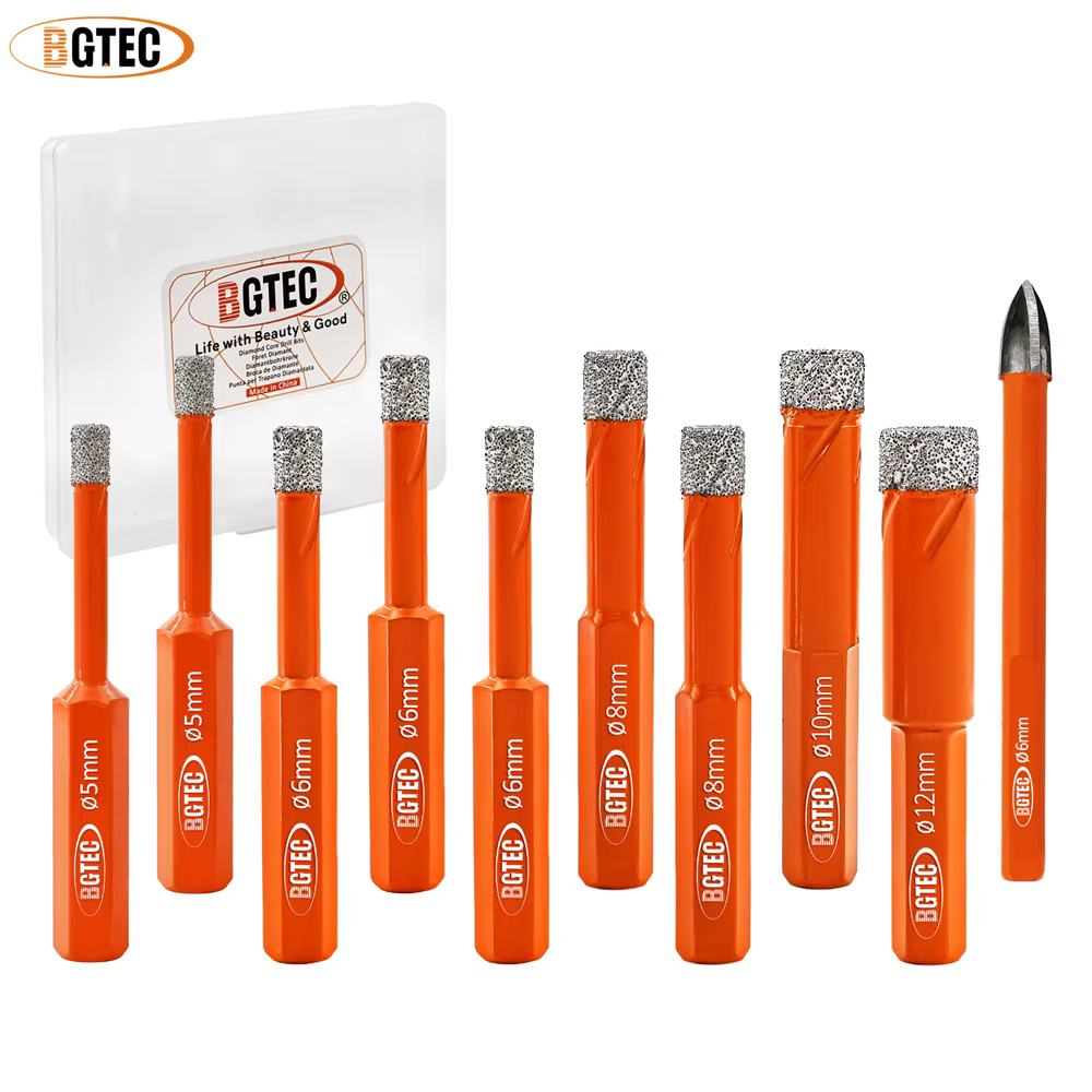 Kit de forets à sec à tige hexagonale avec boîte