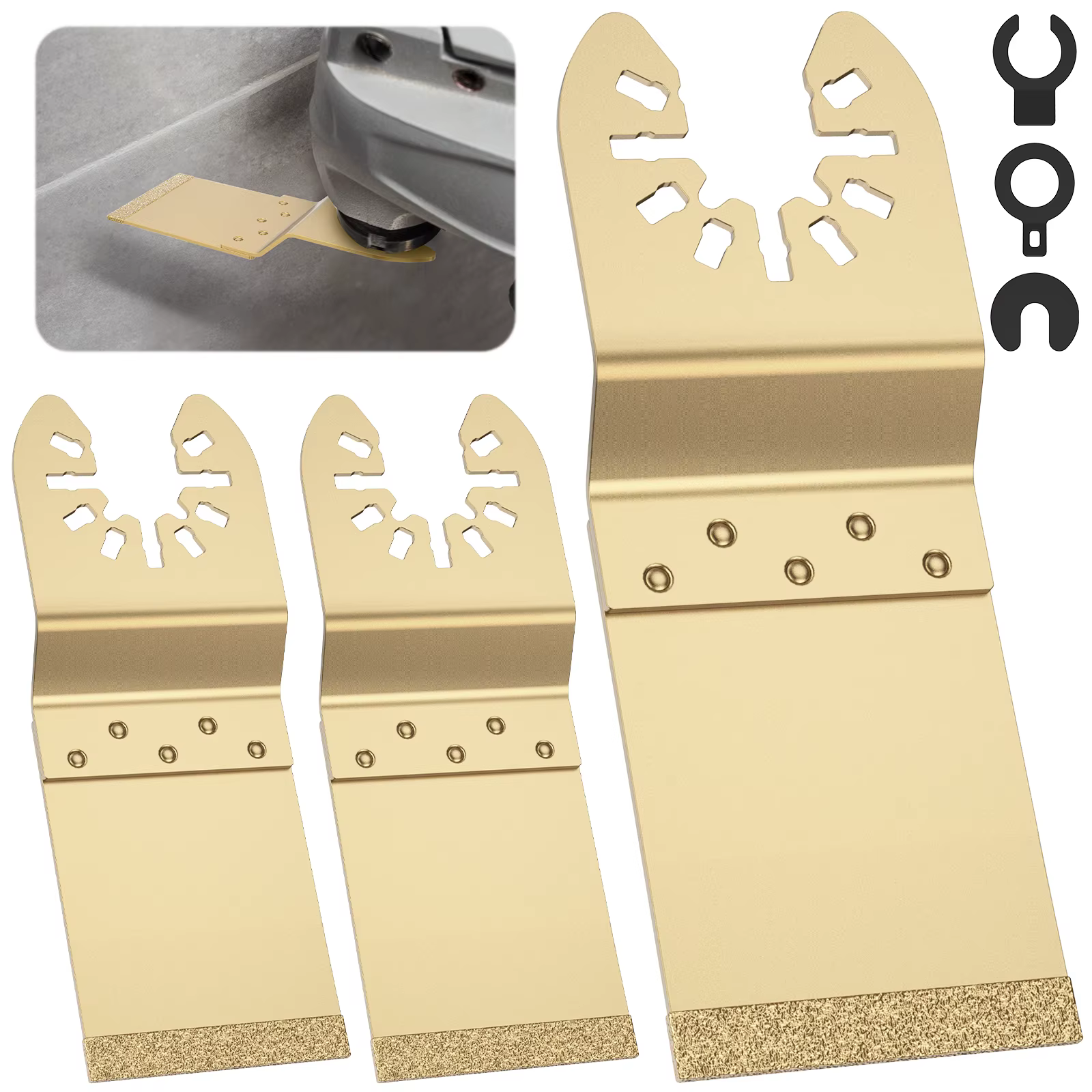 Lames d'outils pour enlever le coulis