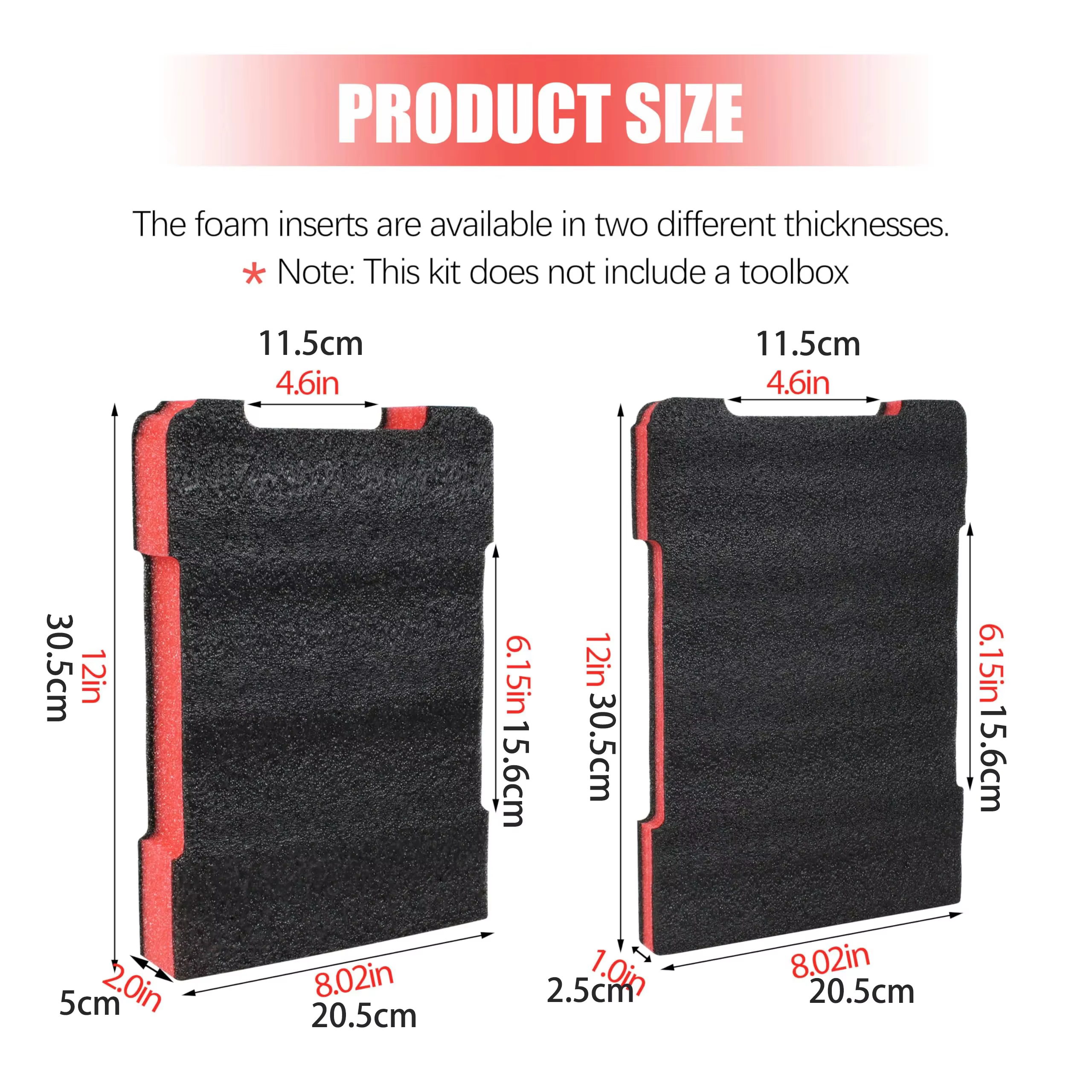Insert en mousse antichoc compatible avec la boîte à outils Milwaukee 48-22-8435 Packout