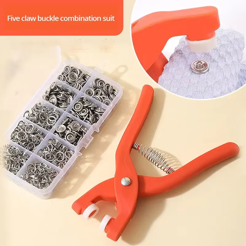 Kit de boutons-pression avec pinces à pression manuelle, 50 pièces, boutons-pression en métal pour la couture, boutons-pression pour bricolage, artisanat, vêtements, chapeaux
