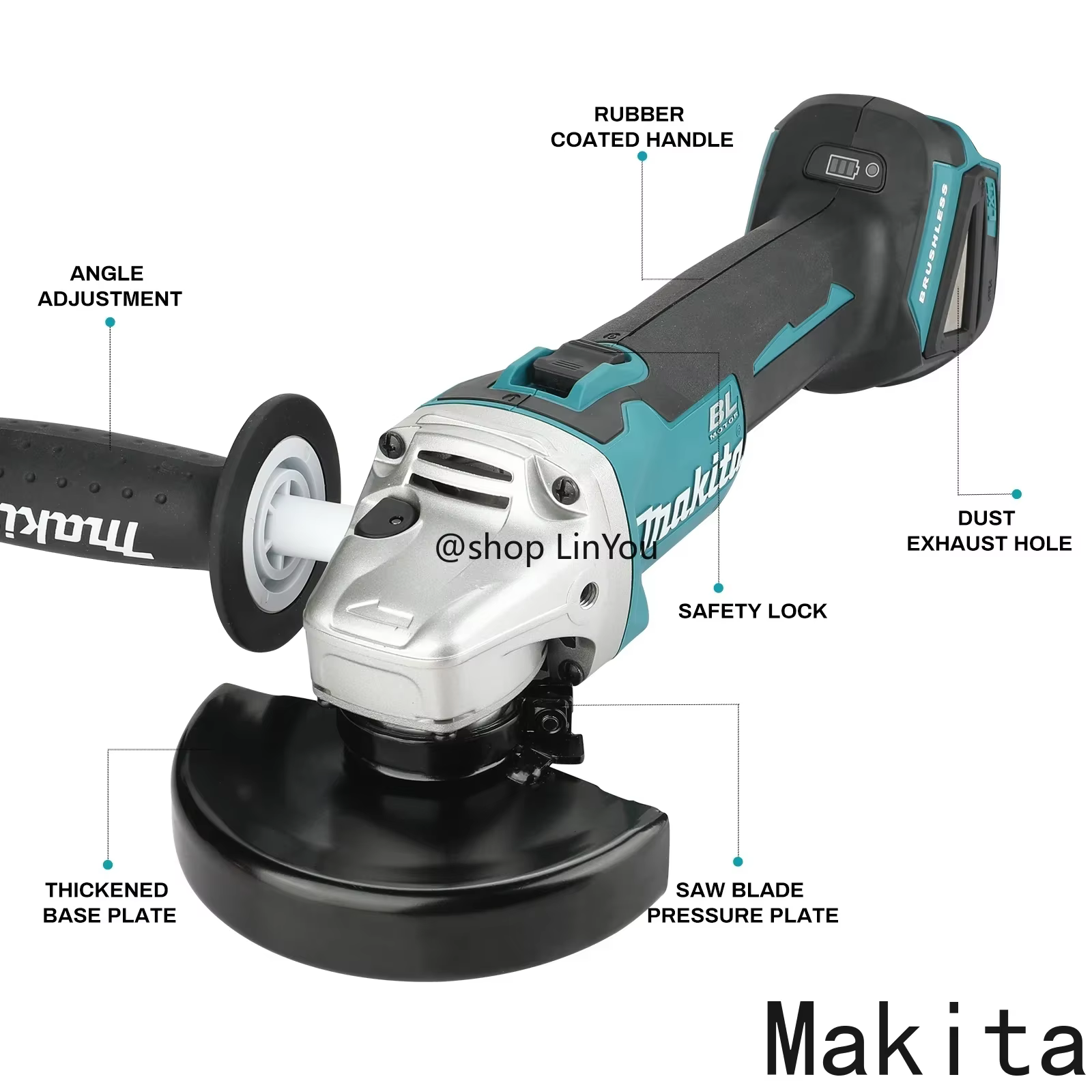 Meuleuse d'angle multifonction Makita DGA504 18V 6.0Ah 125mm sans fil