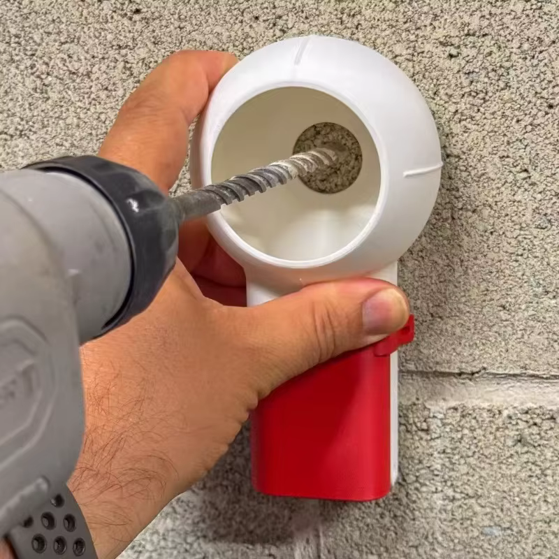 Boîte de collecte de poussière pour perceuse électrique, anti-dépôt, pour perçage vertical mural, compatible avec la plupart des forets
