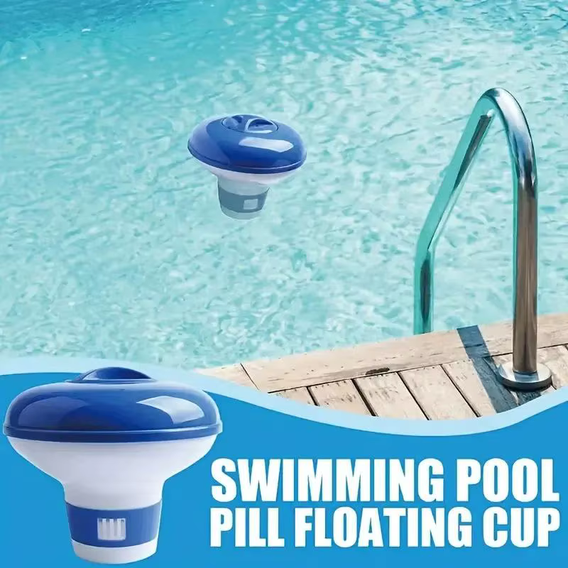 Distributeur de chlore flottant pour piscine de 5 pouces avec aérations réglables et couvercle anti-fuite pour piscines intérieures et extérieures, spas et bains à remous