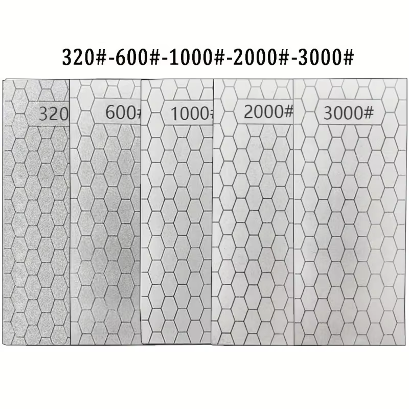 5 pierres à aiguiser en diamant avec granulométrie 320/600/1000/2000/3000 pour le meulage et le façonnage de précision