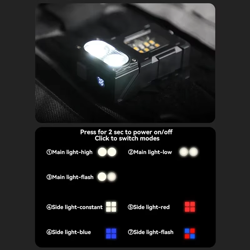 Lampe de poche LED multifonctionnelle à Angle réglable