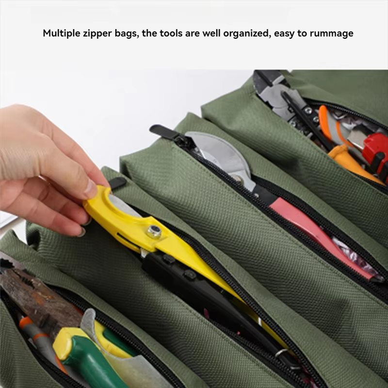 Rouleau d'outils, rouleau de clé de sac à outils enroulable polyvalent