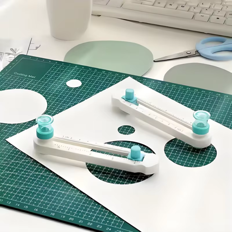 Coupe-papier circulaire en plastique de 2 à 20cm, outil de découpe artisanal multifonctionnel, cartes de scrapbooking pour papeterie scolaire, fournitures de bureau