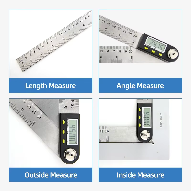 Goniomètre rapporteur électronique jauge numérique outil de mesure d'angle règle multi-angle outils de travail du bois