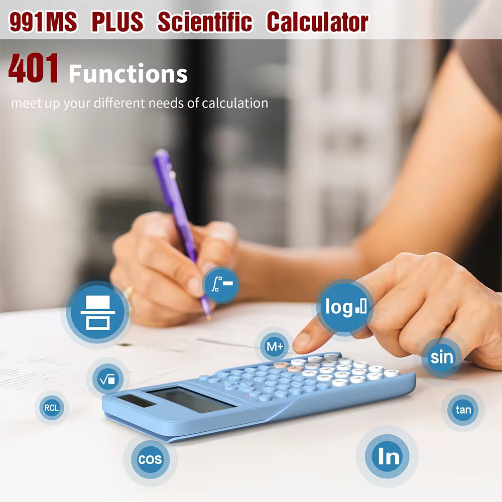 Calculatrice scientifique scolaire, calcul canonique, idéal pour les examens d'études des étudiants du premier cycle du secondaire, 991MS, 401