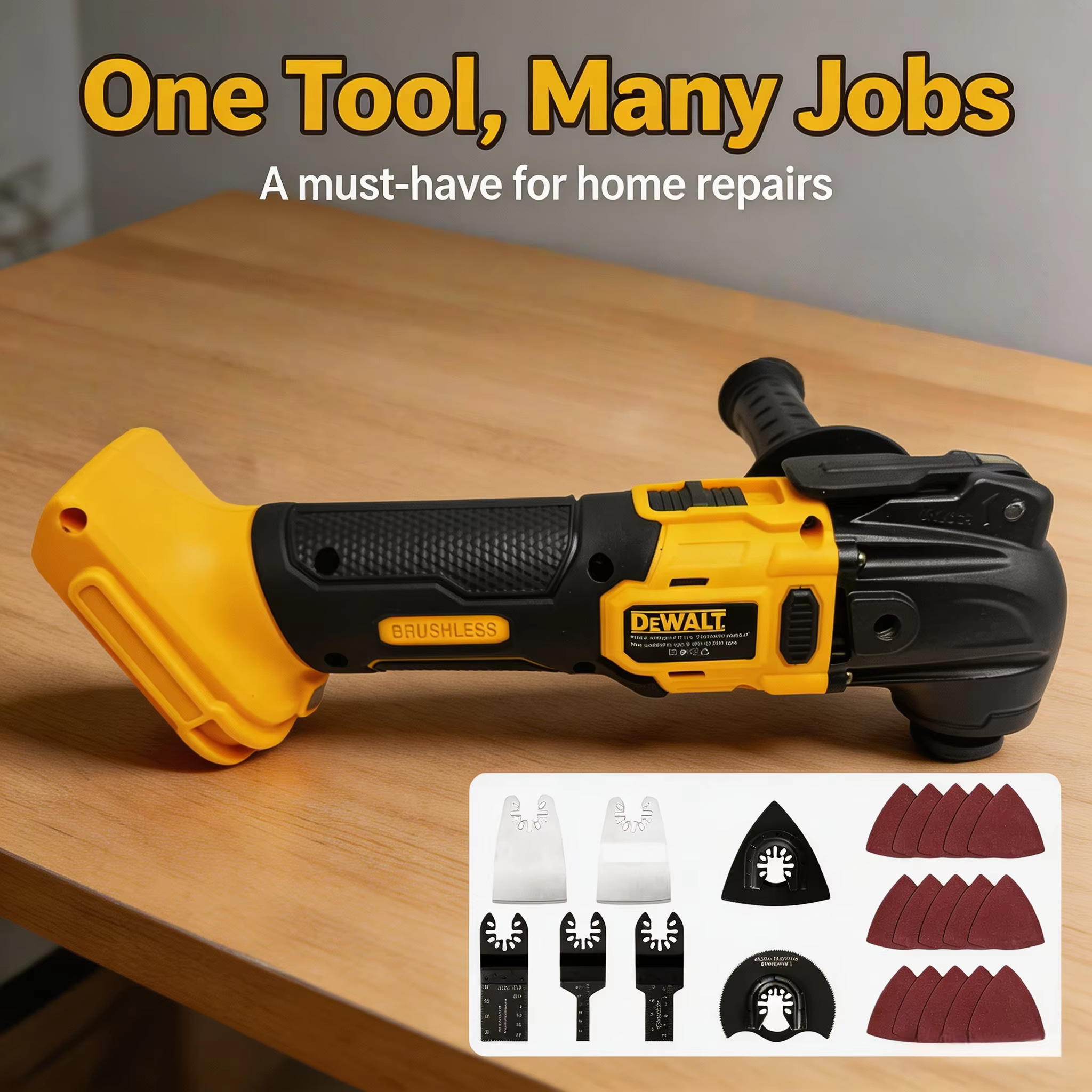 Outil multifonction sans balais DEWALT 21V MAX : Système de changement rapide sans