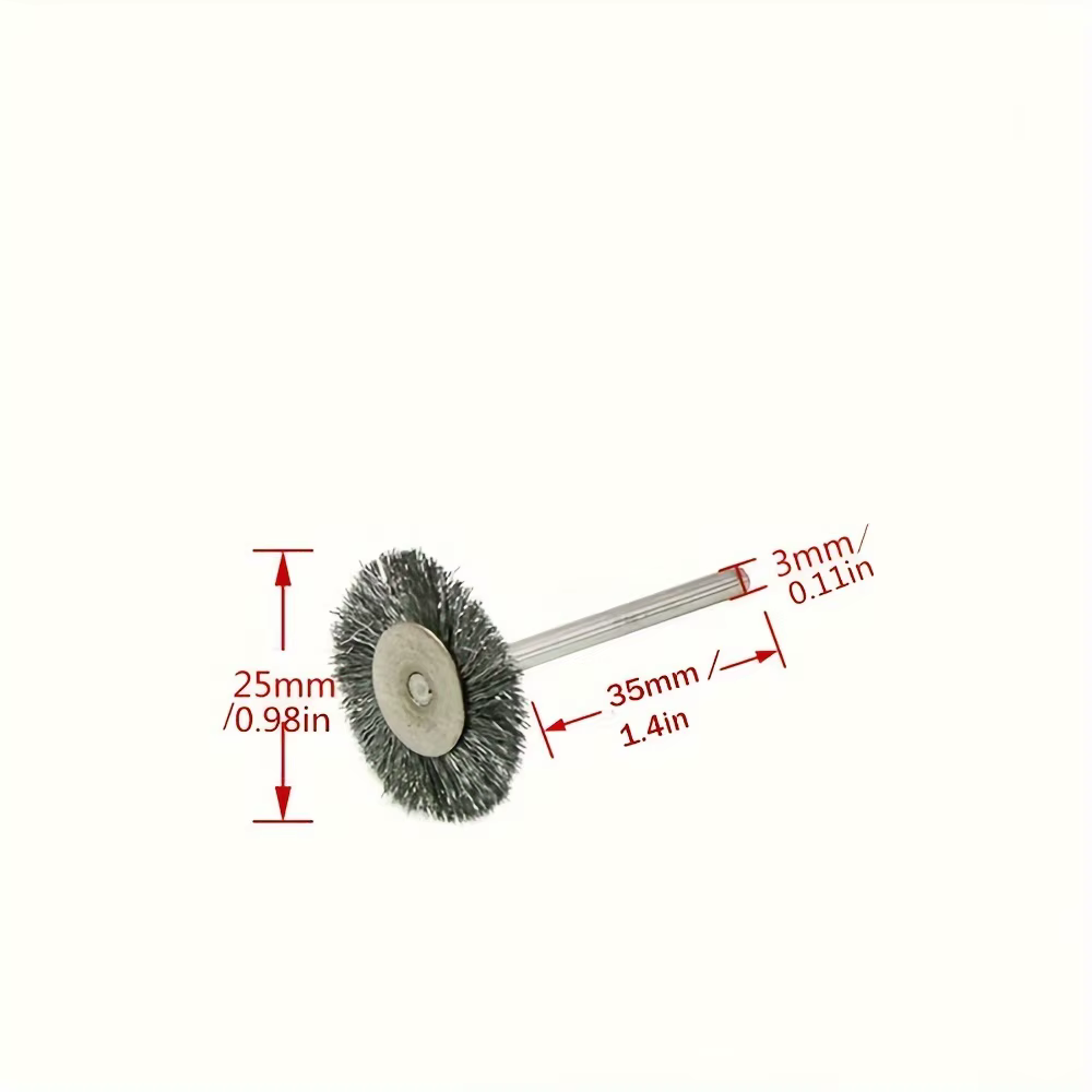 Lot de 9 mini-brosses métalliques pour perceuse