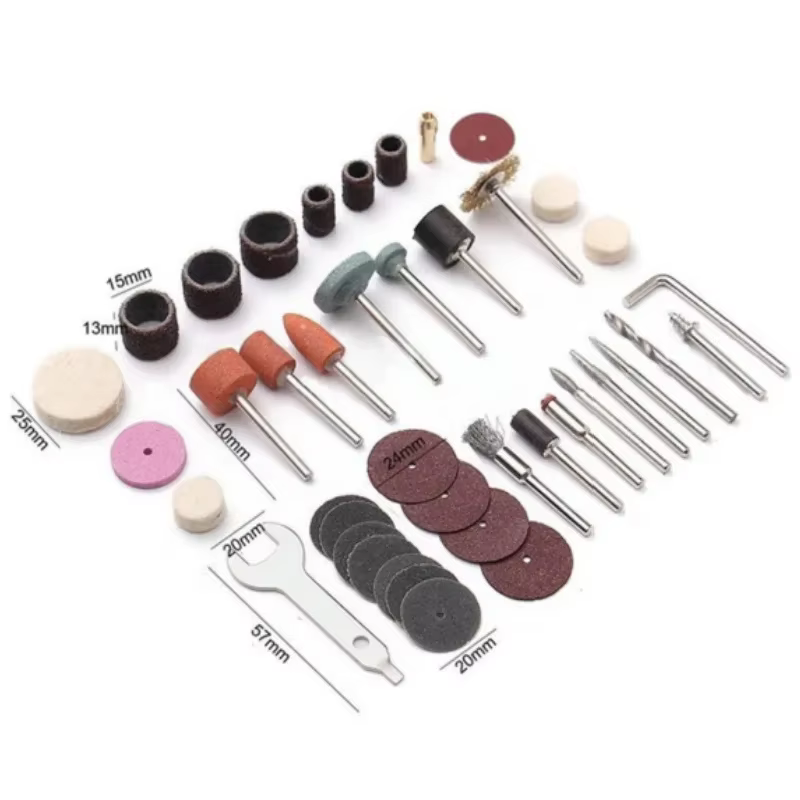 40 pièces Mini perceuse électrique Multi outil rotatif accessoires meulage Kits de polissage tête de meuleuse pour