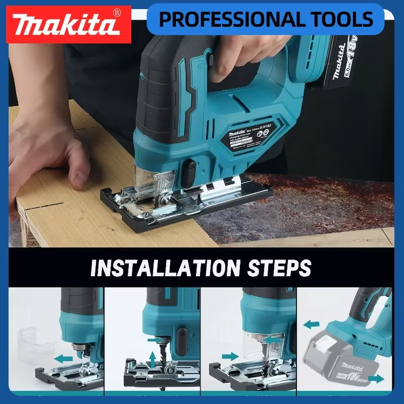 Scie sauteuse électrique sans fil Makita DJV182Z Brushless 18V 340W avec lame