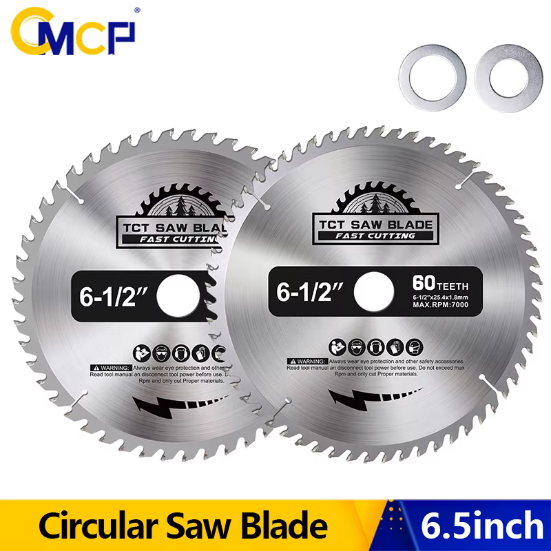 CMCP 1 pièce 6-1/2 pouces TCT lame de scie circulaire 165mm 48T 60T