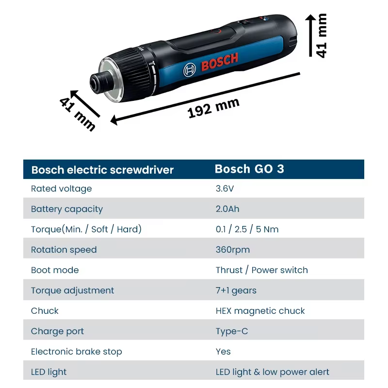 Tournevis électrique BOSCH Go 3