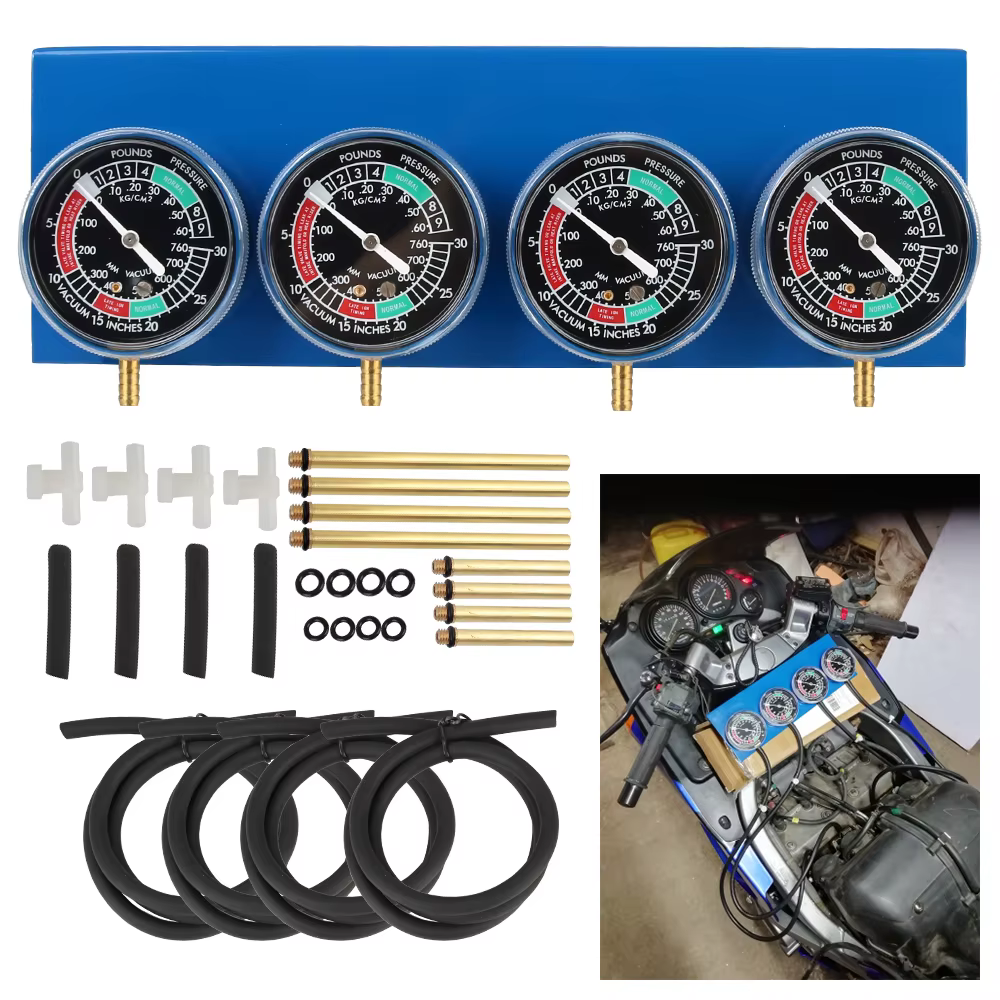 Kit de synchronisation de carburateur de testeur de moto