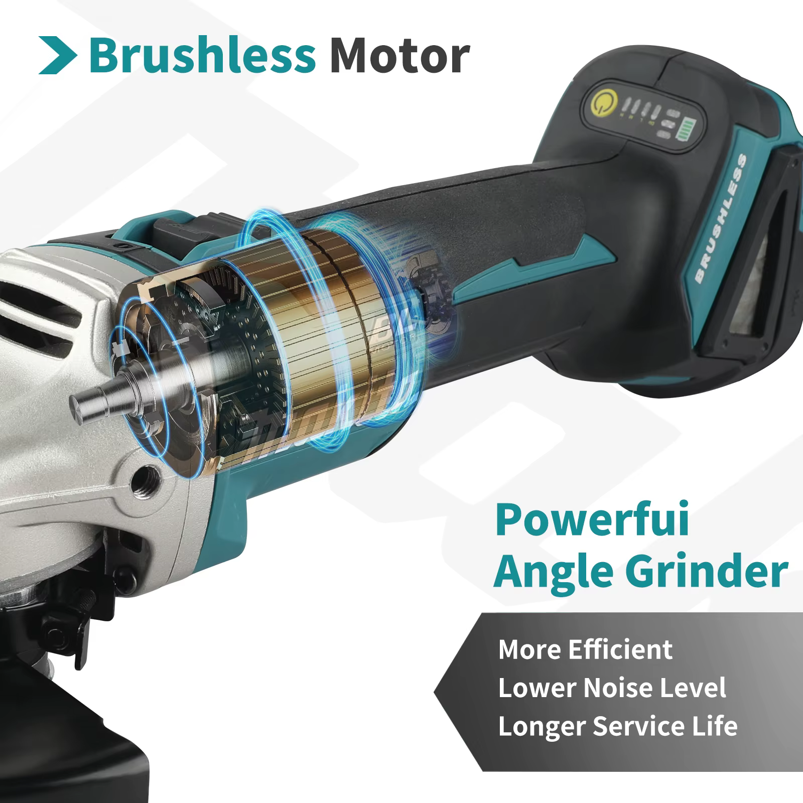 Outil de découpe et de meulage multifonctionnel rechargeable sans balais Makita DGA504 18V 6.0Ah 125mm