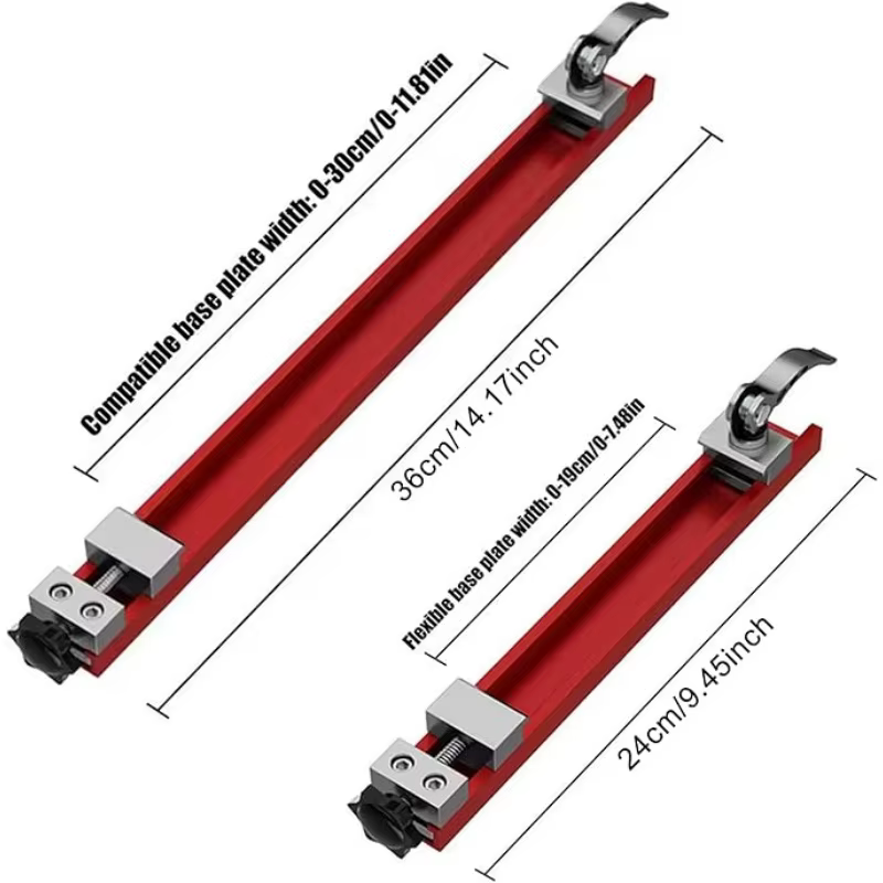 Guide de base de machine de découpe réglable en aluminium pour le travail du bois