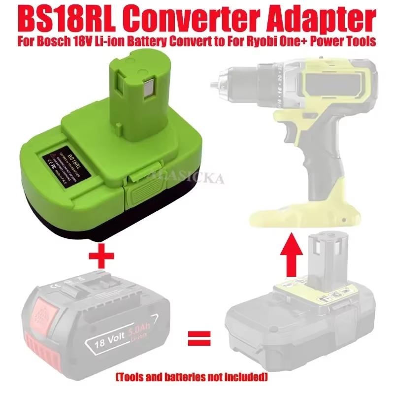 Adaptateur de batterie pour Batteries au Lithium Bosch 18V BS18RL