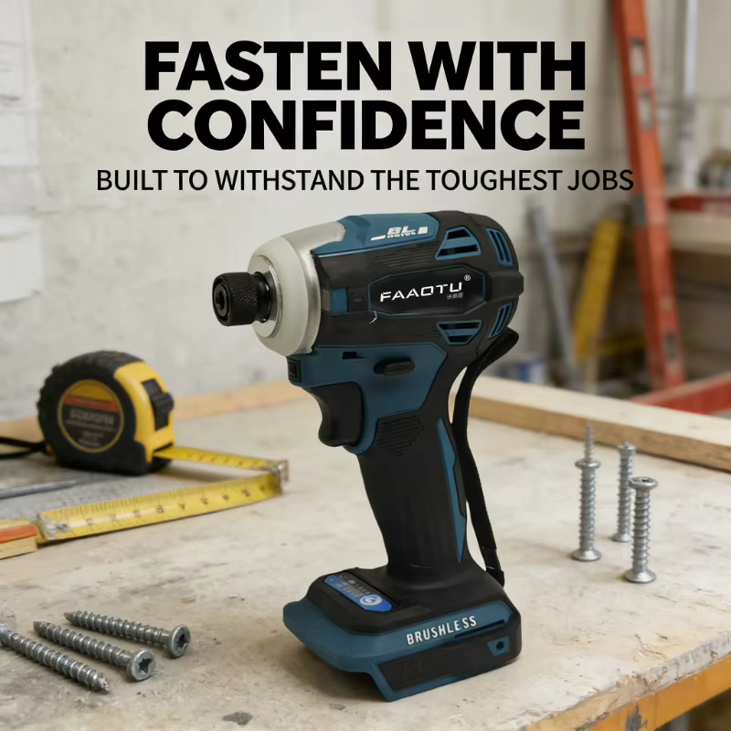 FAAOTU DTD172 Perceuse à percussion sans fil, moteur sans balais, perceuse électrique 18V pour bois, outils électriques, compatible avec la batterie MT