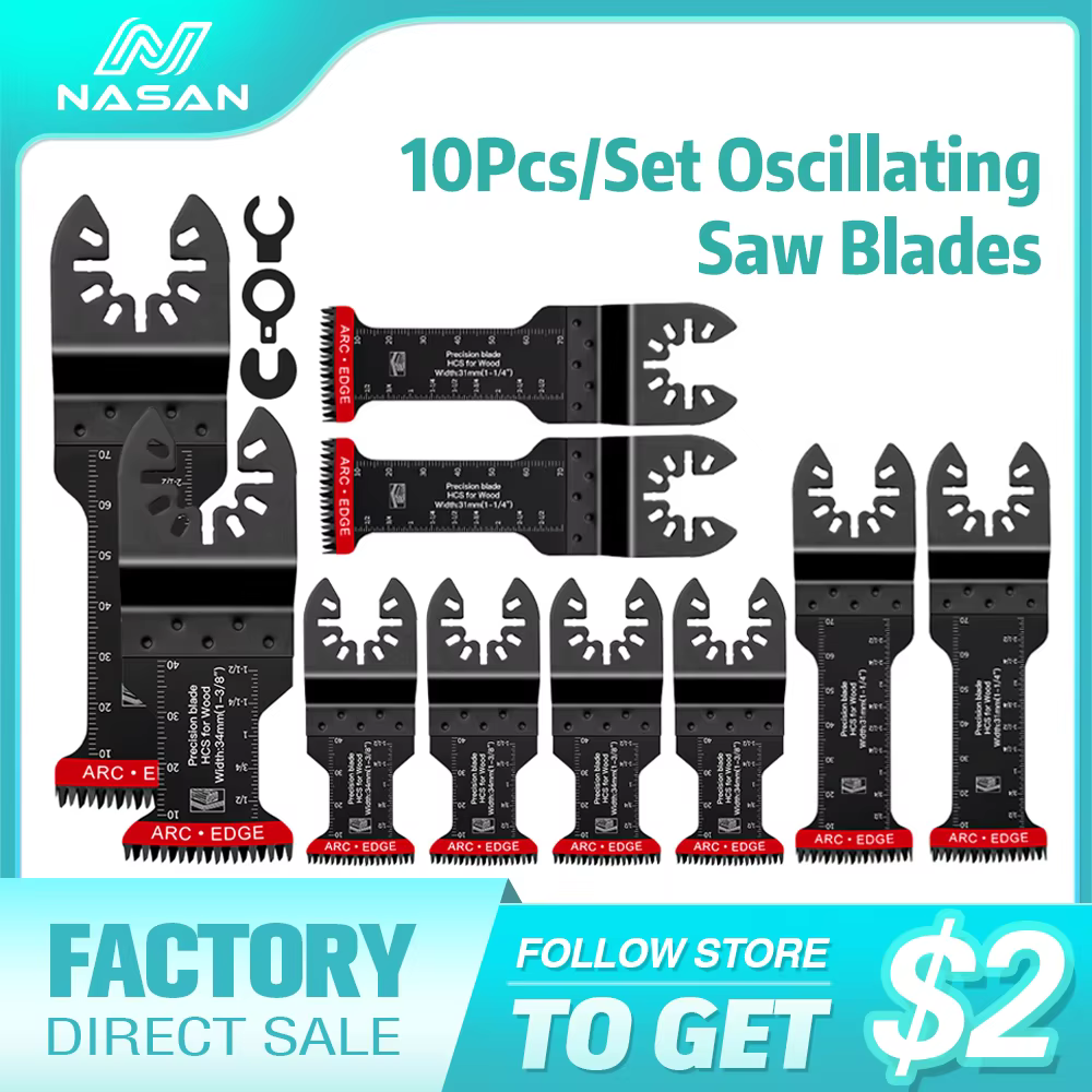 NASAN 10 pièces lames de scie oscillantes