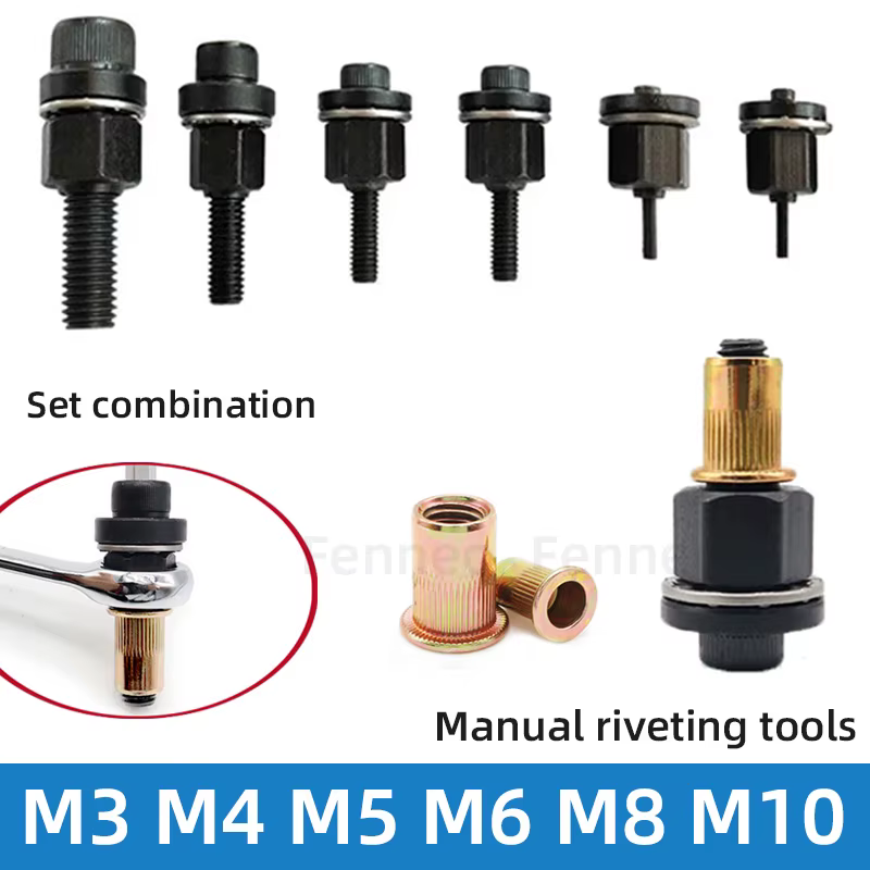 Adaptateur de perceuse à écrou à rivets M3 M4 M5 M6 M8 M10