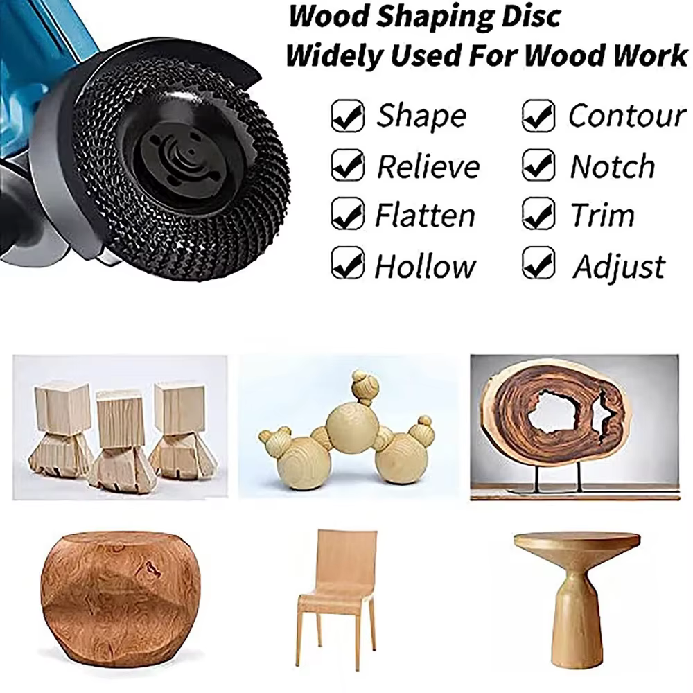 1 pièce Disque de gravure sur bois en carbure pour outils rotatifs - Kit de ponçage et de façonnage