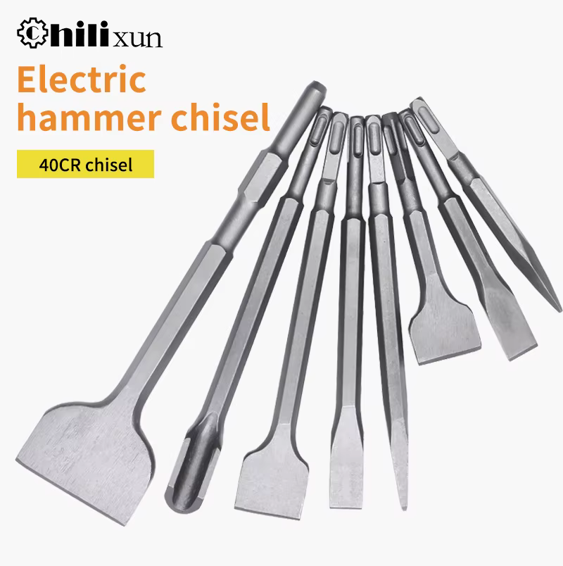 SDS PLUS tige électrique marteau maçonnerie Point rainure plat ciseau outils mur roche foret pour carrelage ciment béton brique pierre