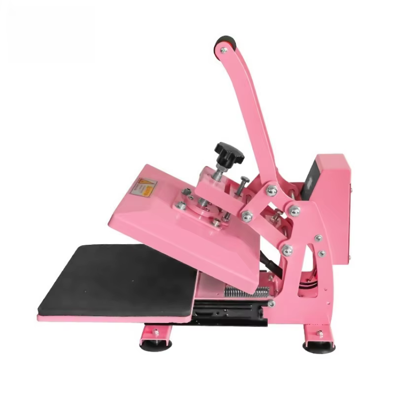 Machine de presse à chaud numérique, presse à chaud, machine de transfert de chaleur pour t-shirt, coulissant, qualité industrielle, rose, blanc, 23x30 pouces