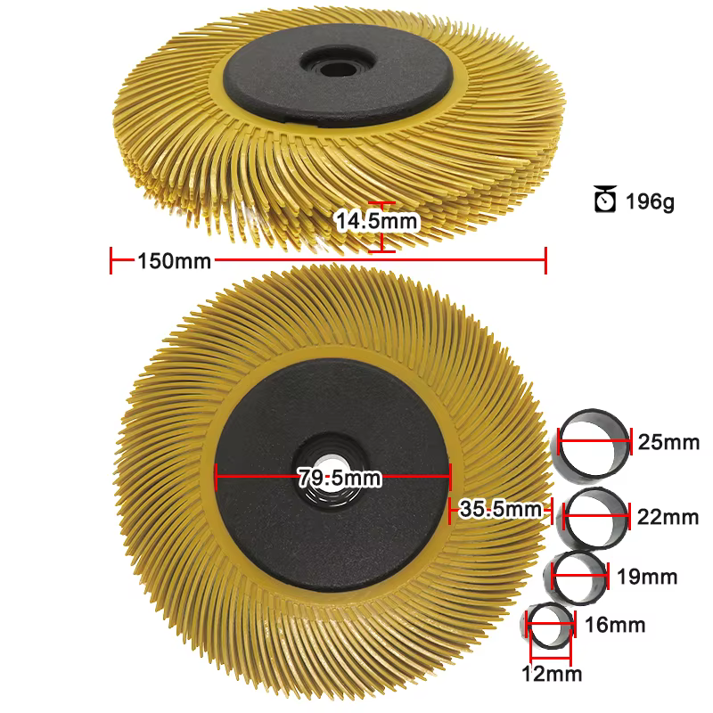 Brosse de meule Abrasive en Nylon de 6 pouces