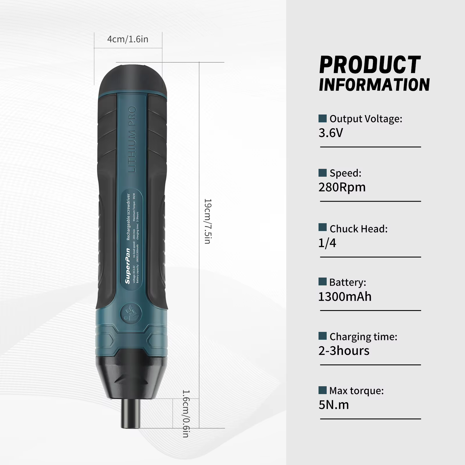 Tournevis électrique sans fil HTCordless 1300mAh rechargeable