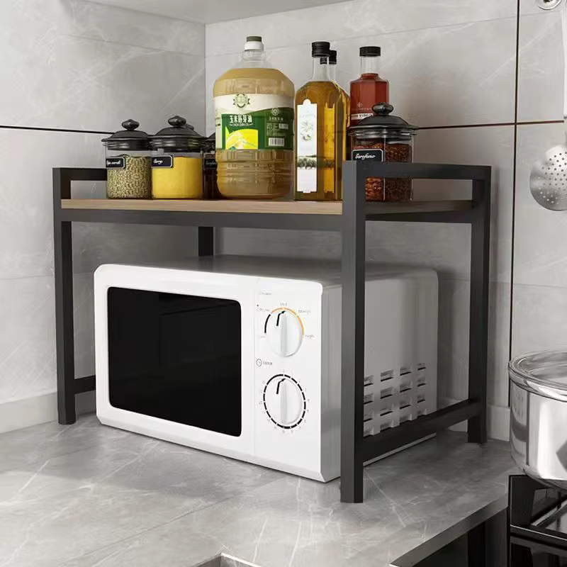Étagère de rangement multicouche pour micro-ondes, comptoir de cuisine, four, cuiseur à riz, organisateur domestique multifonctionnel