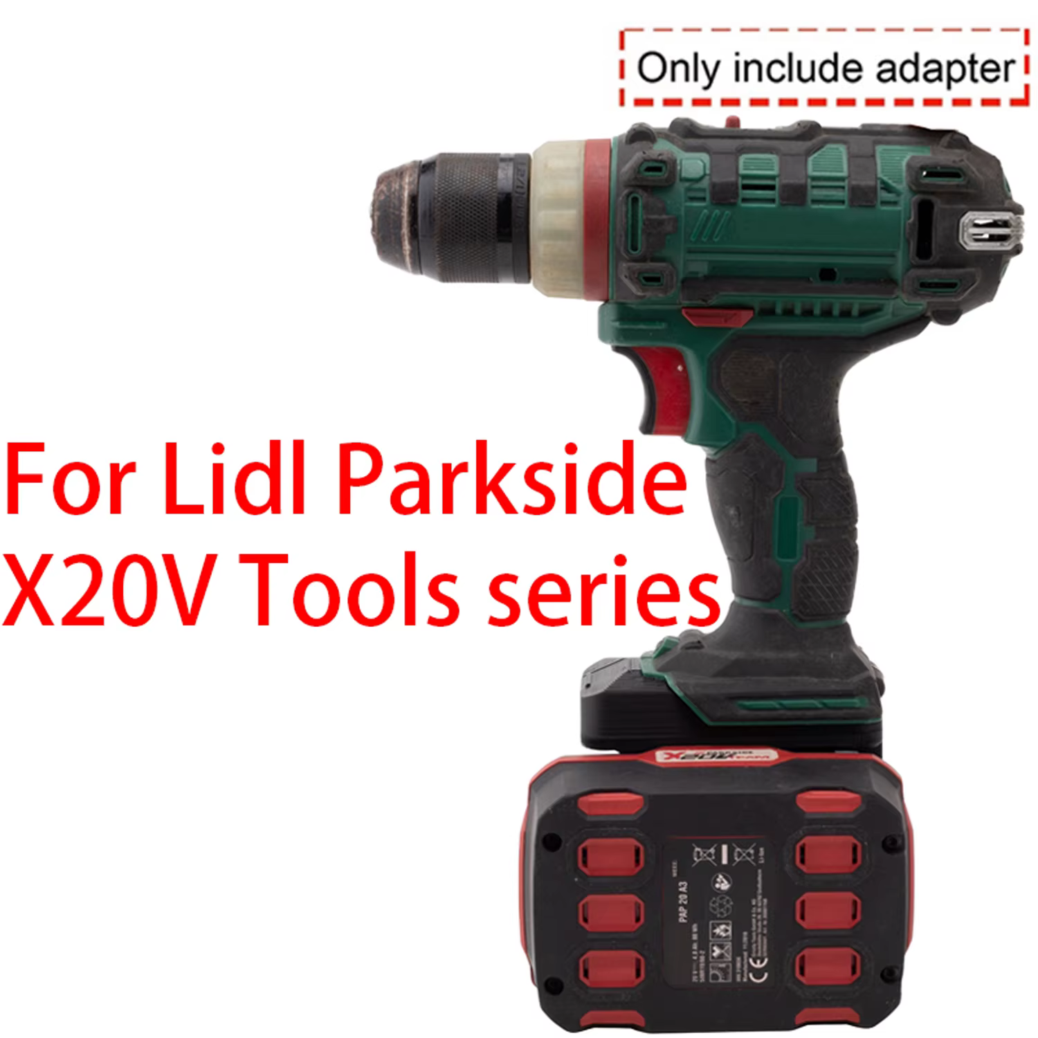 Adaptateur pour outils Lidl Parkside X20V Li-ion
