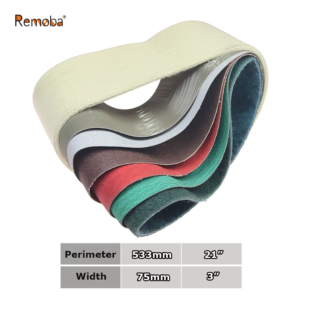 Bandes de ponçage pour ponceuse à bande 3 po x 21 po (533 x 75 mm) – Abrasifs céramiques P36 - AO P1500