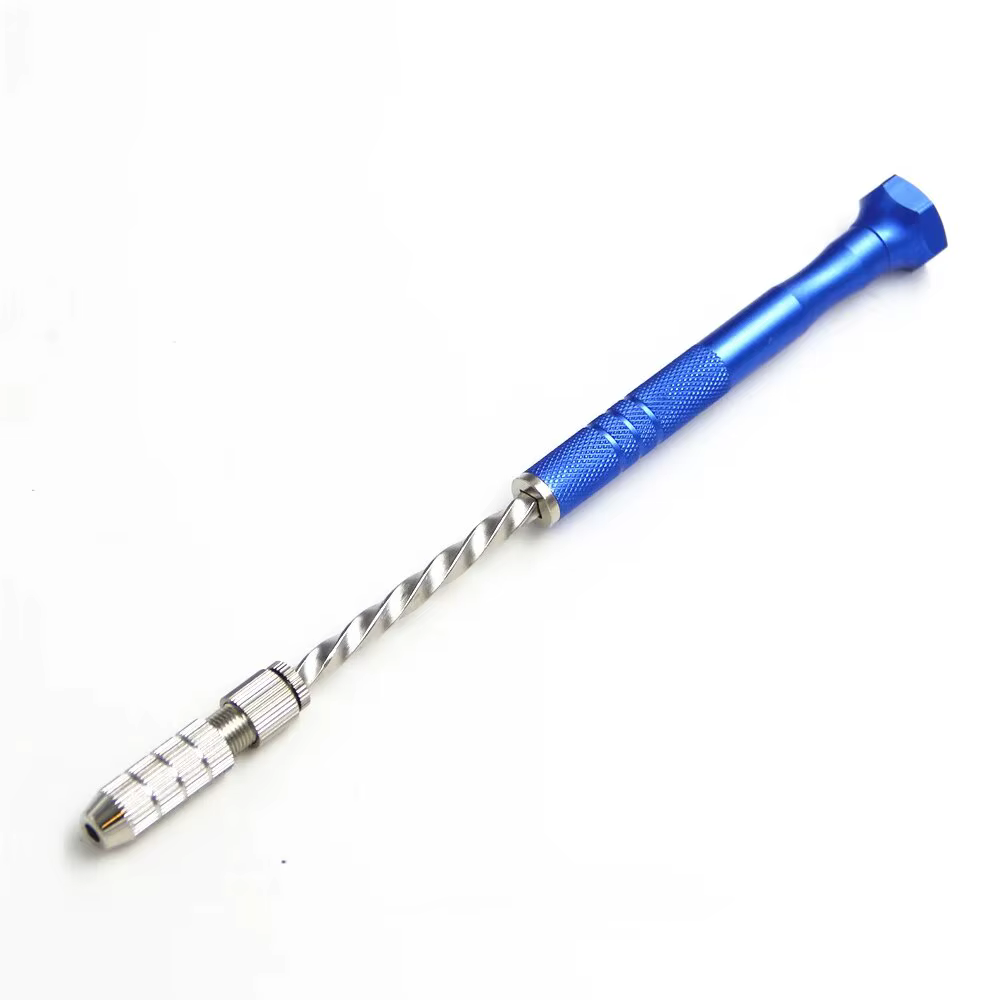 Bleu étendu Semi-automatique 0.5-3mm Main Twist Drill Ambre En Plastique Carte De Forage Outil