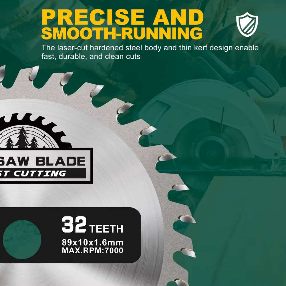CMCP 1 pièce Lame de scie circulaire 89 mm 24T 32T en carbure TCT